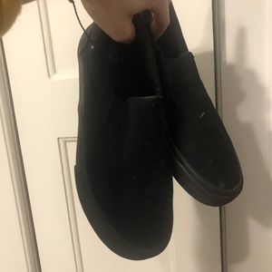 Black slip on off brand vans